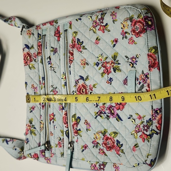 Vera Bradley Blue Floral Water Bouquet Crossbody Purse approx 11x11 - Picture 14 of 15
